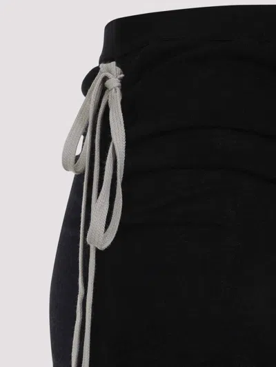 Rick Owens Flowing Maxi Skirt With Sheer Panel And High Waist In Black