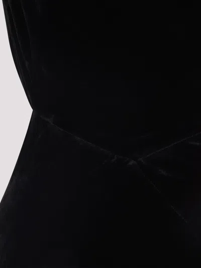 Rick Owens Open Back Gown Dress In Black
