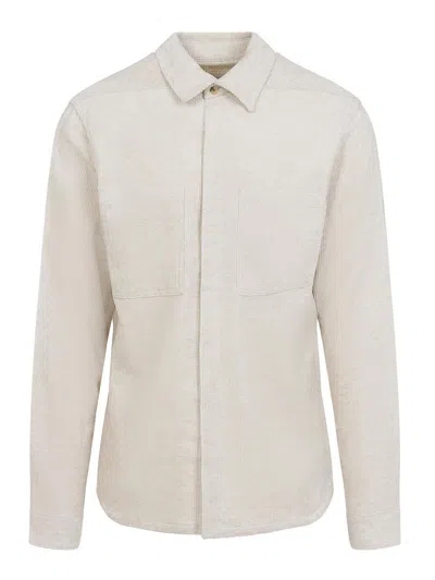 Rick Owens Work Shirt With Buttoned Cuffs And Chest Pockets In White