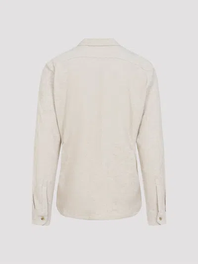 Rick Owens Work Shirt With Buttoned Cuffs And Chest Pockets In White