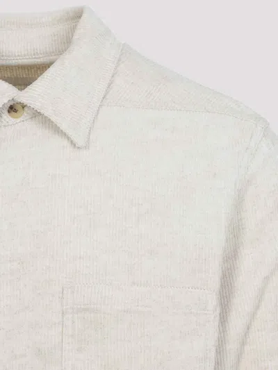 Rick Owens Work Shirt With Buttoned Cuffs And Chest Pockets In White