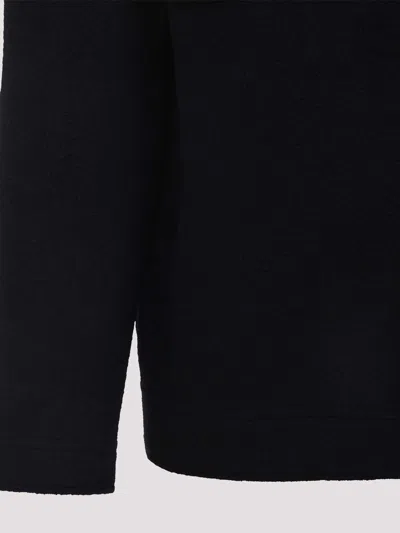 Stone Island Textured Knit Sweater With Button-up Front In Black