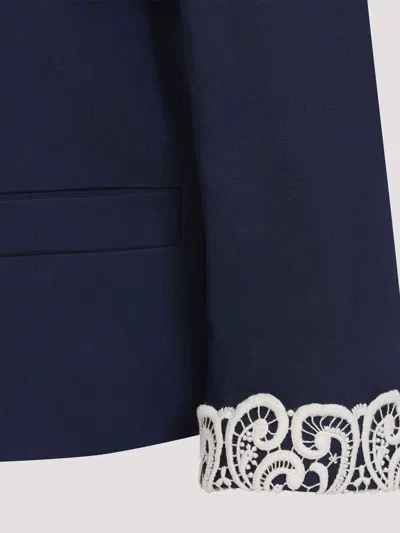 Valentino Virgin Wool Jacket In Blue