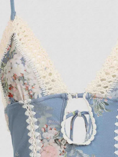 Zimmermann "cascadian" One-piece Swimsuit In Multi