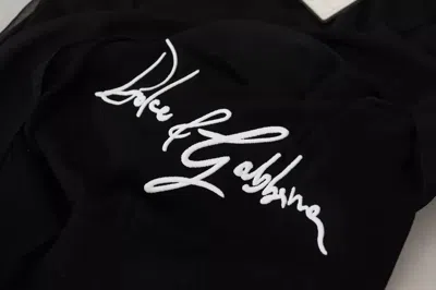 Pre-owned Dolce & Gabbana Black Polyester Logo Men Pullover Men's Sweater ()