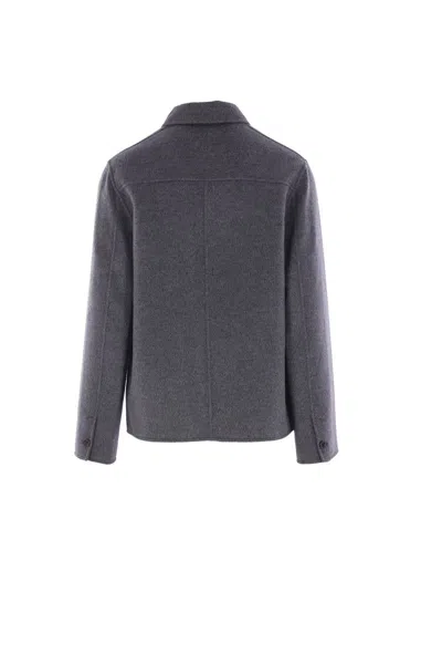 Ami Alexandre Mattiussi Grey Jacket With Classic Lapels And Button Closure In Wool Man In Gray