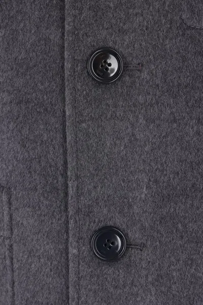 Ami Alexandre Mattiussi Grey Jacket With Classic Lapels And Button Closure In Wool Man In Gray