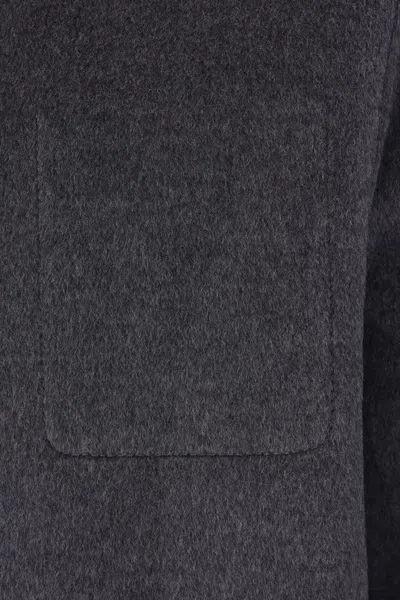 Ami Alexandre Mattiussi Grey Jacket With Classic Lapels And Button Closure In Wool Man In Gray