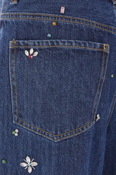 Self-portrait Self Portrait Jeans Blue In Blue