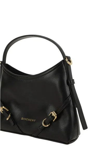 Givenchy Women Voyou Medium Leather Shoulder Bag In Black