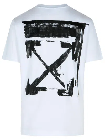 Off-white 'ink Arrow' White Cotton T-shirt In White