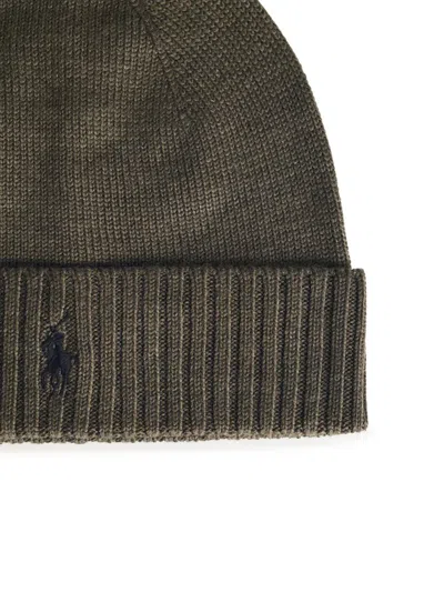 Polo Ralph Lauren Green Wool Beanie In Neutral