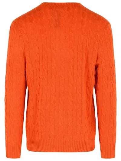Polo Ralph Lauren Orange Wool And Cashmere Sweater In Orange