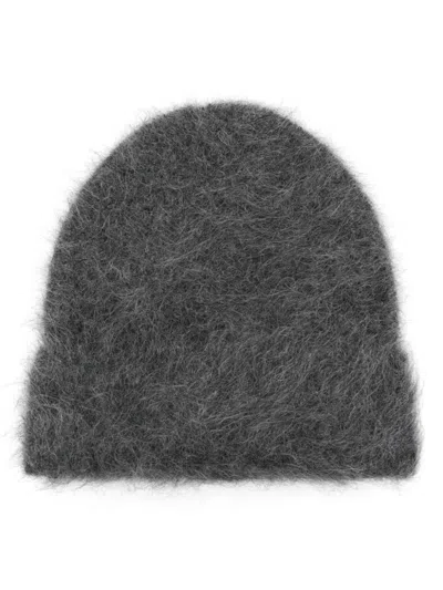 Séfr Fuzzy Beanie Hat In Gray