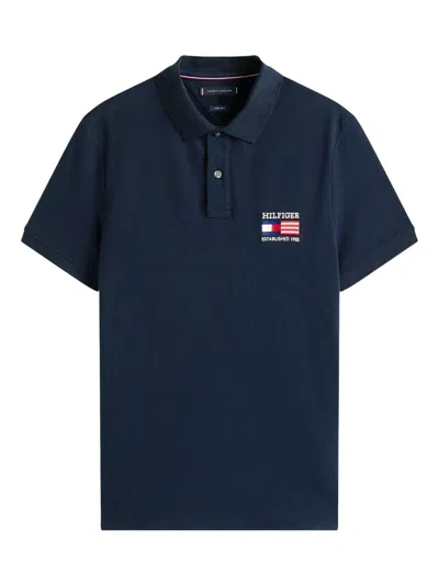 Tommy Hilfiger Hilfiger Flag Reg Polo Clothing In Burgundy