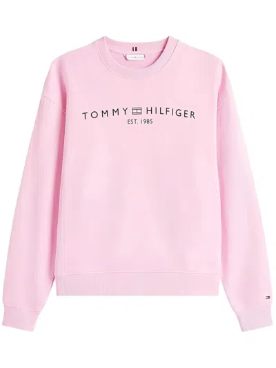 Tommy Hilfiger Regular Fit Modern Crew Neck Sweatshirt In Pink