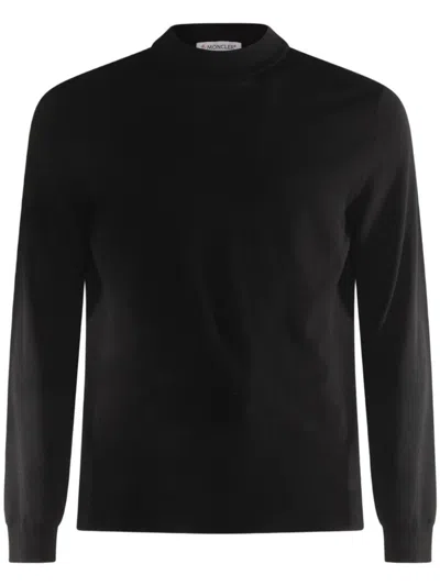 Zanone Mock-neck Long-sleeve Sweater In Black