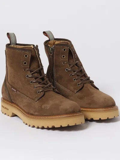 Woolrich Main Combat Boots In Brown