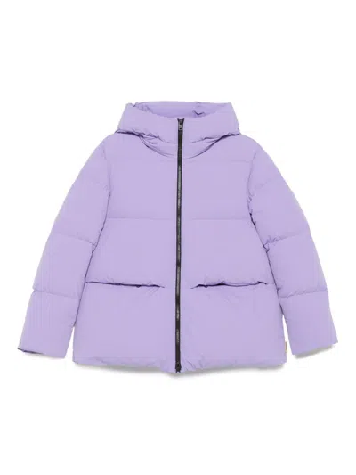 Woolrich Cloud Madison Hooded Puffer Jacket In Purple