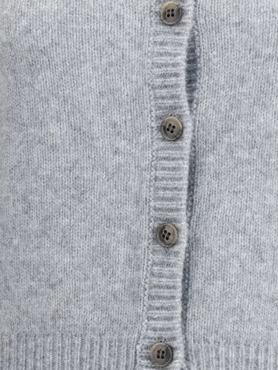 Lisa Yang Felicia Button-front Cashmere Cardigan In Gray
