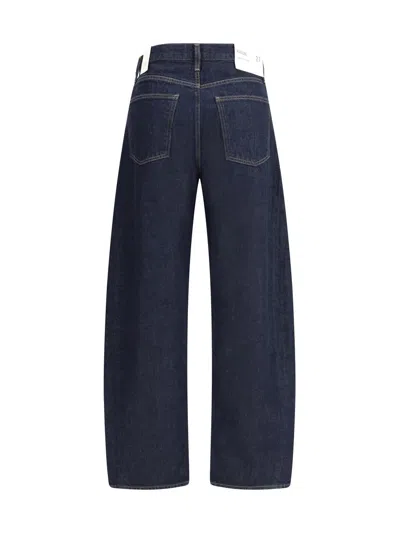 Agolde Luna Pieced Taper Jeans High Waist Color Rinse In Blue
