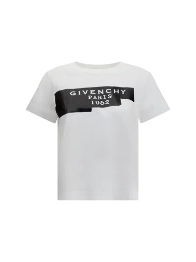 Givenchy White T-shirt With Lettering Logo On The Front In Cotton Woman In White