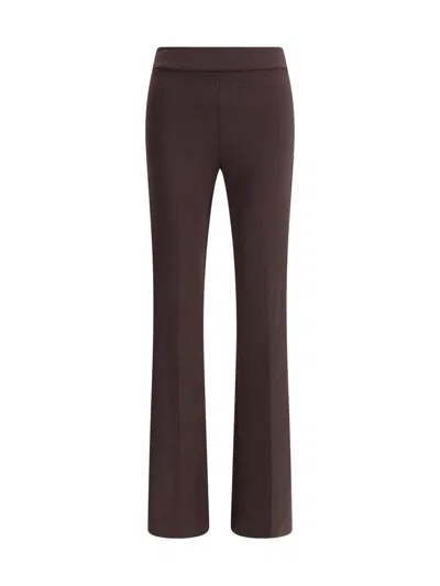 Avenue Montaigne Flare Stretchy Pants In Brown