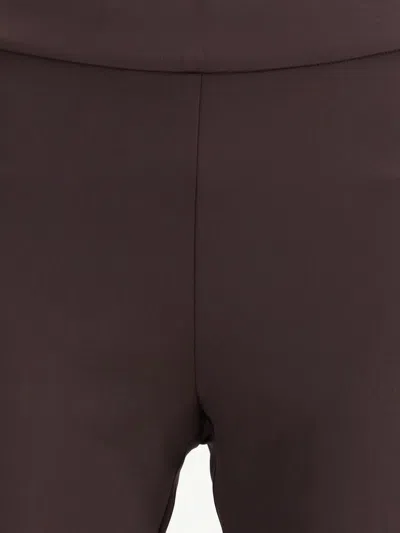 Avenue Montaigne Flare Stretchy Pants In Brown