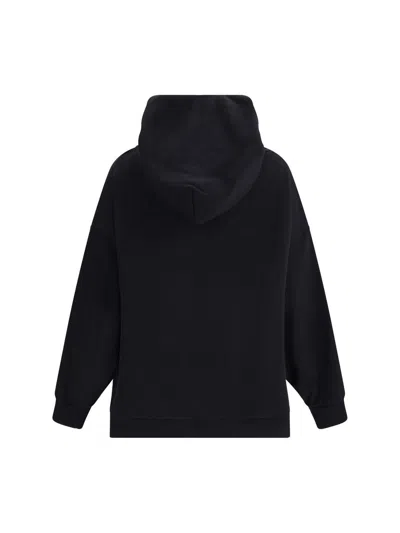 Givenchy Hooded Cotton Sweatshirt Featuring Kangaroo Pocket In Black