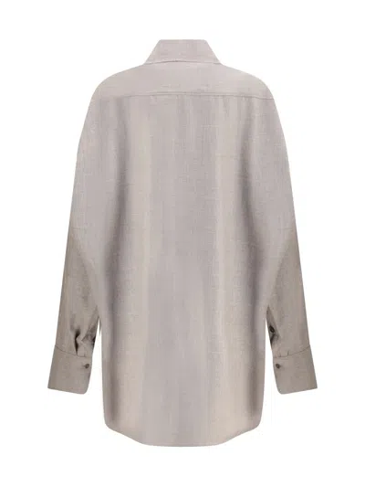 Di Stavnitser Curved-hem Shirt In Gray