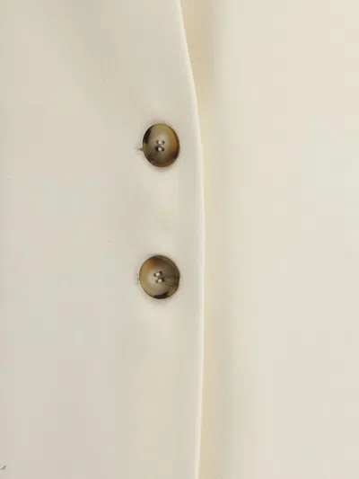 Di Stavnitser Contrast-collar Button Coat In White