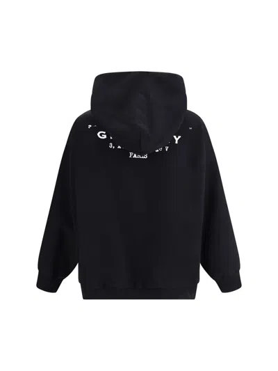 Givenchy Oversized Hooded Sweatshirt Kangaroo Pocket In Black