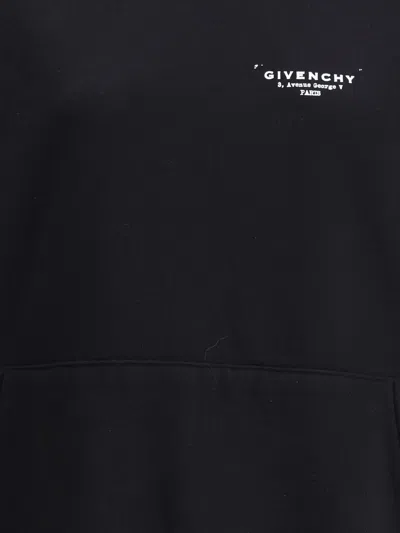 Givenchy Oversized Hooded Sweatshirt Kangaroo Pocket In Black