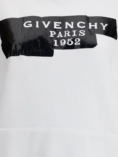 Givenchy Logo Printed Drawstring Hoodie In White