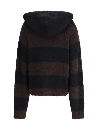 Petar Petrov Loose Fit Cropped Hooded Jumper In Multi