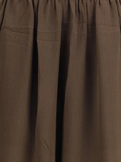 Petar Petrov Silk Wide Leg Pants In Brown