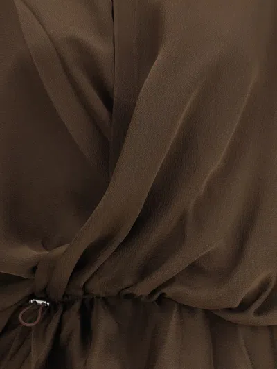 Petar Petrov Peplum Blouse In Brown
