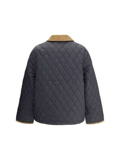 Barbour Liddesdale Cropped Icons Quilted Jacket In Gray