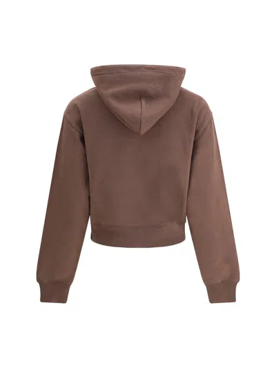 Jacquemus Brown Gros Grain Hooded Sweatshirt In Brown