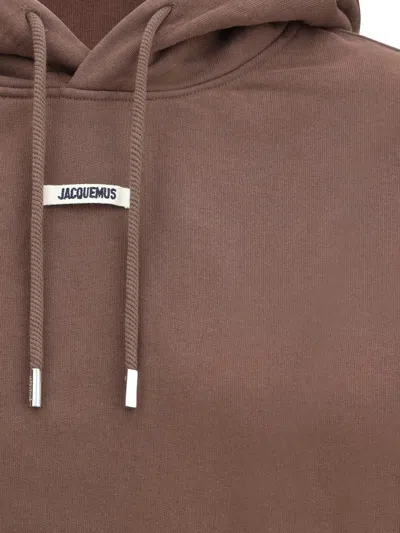Jacquemus Brown Gros Grain Hooded Sweatshirt In Brown