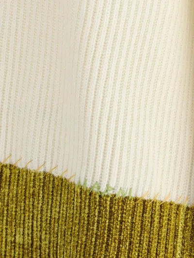 Marni Relaxed Fit Roundneck Knit Sweater With Ribbed Texture In Multi