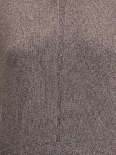Rick Owens Wool And Cashmere Sweater In Brown