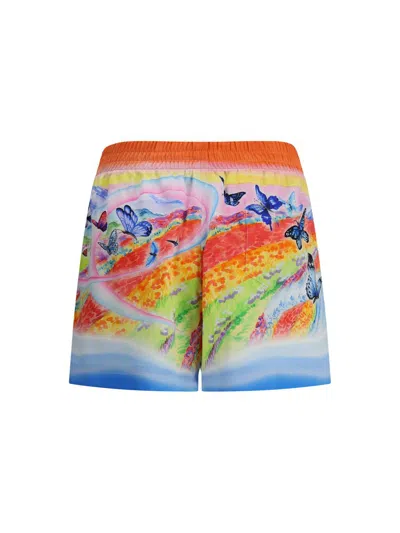 Casablanca Women Teacher Butterfly Landscape Shorts In Multi