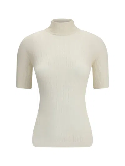 Sa Su Phi Ribbed-knit Top In White
