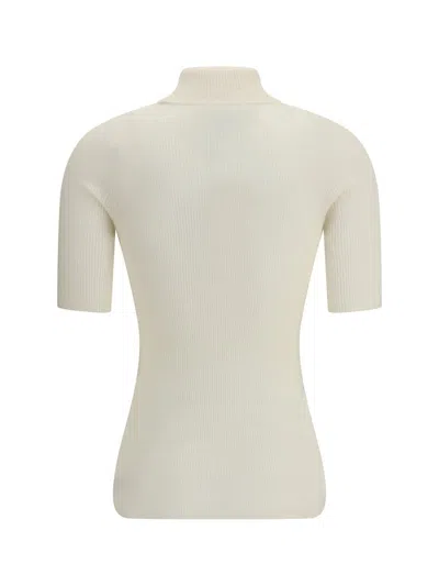 Sa Su Phi Ribbed-knit Top In White