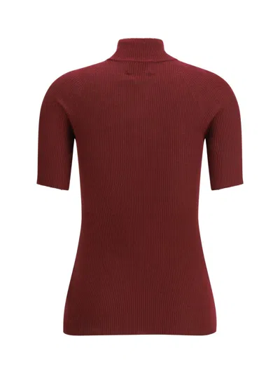 Sa Su Phi Ribbed Knit Top In Red