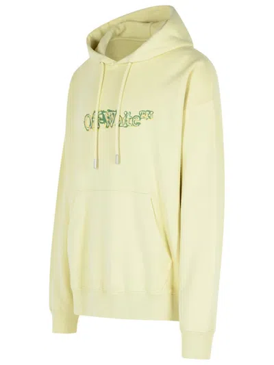 Off-white Cloudy Arrow Cotton Hoodie Sweatshirt In Neutral
