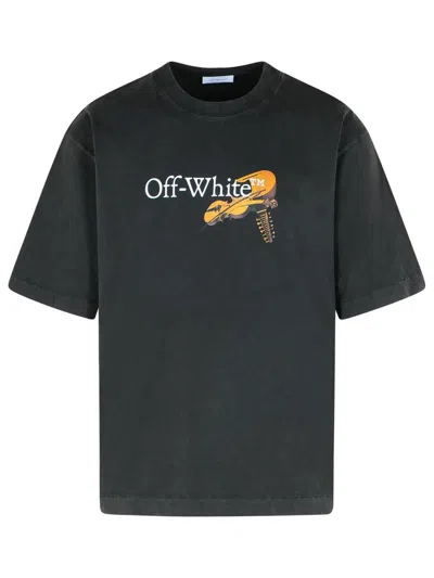 Off-white Cupid Arrow Skate Graphic T-shirt In Black