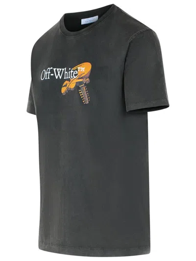 Off-white Cupid Arrow Skate Graphic T-shirt In Black