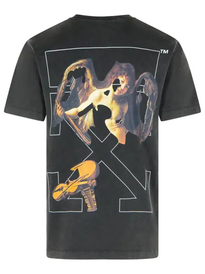 Off-white Cupid Arrow Skate Graphic T-shirt In Black
